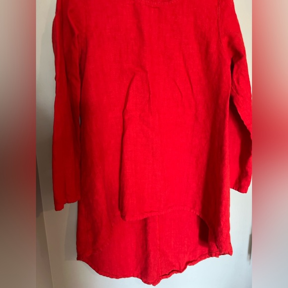 bryn Walker 100% Linen Red Tunic Top S - Picture 2 of 9